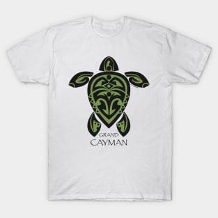 Black & Green Tribal Turtle Tattoo / Grand Cayman T-Shirt